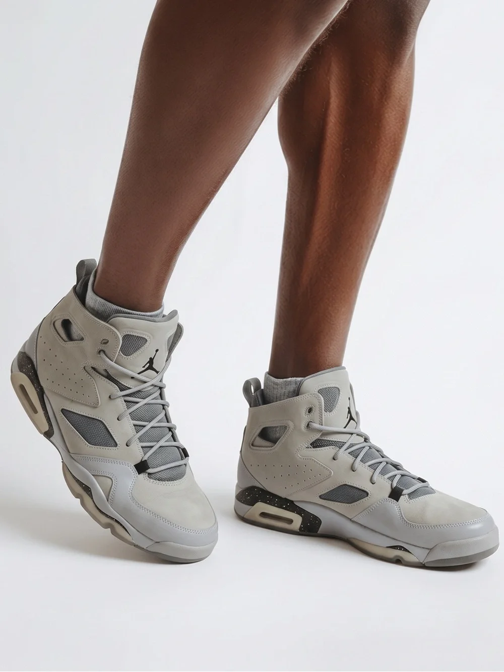 Jordan 555475-003 Flight Club 91 Cool Grey Black Shoes Men Size 11